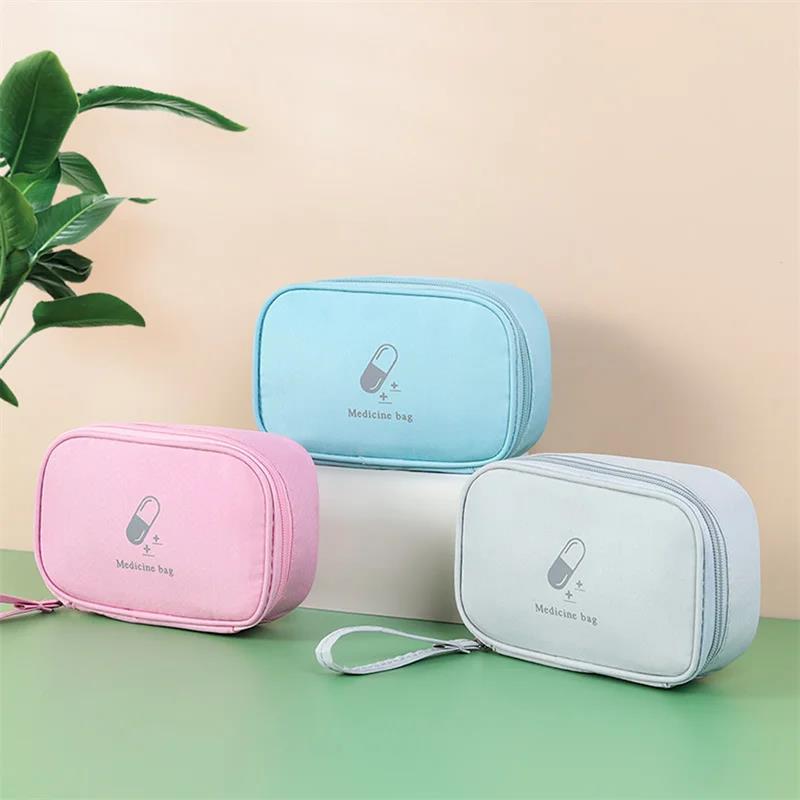 Practical Minimalist Zipper Medicine Storage Bag Portable Travel First Aid Kit Lightweight Medical Emergency
