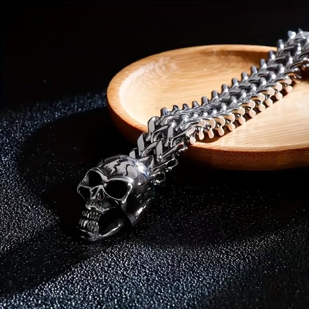 Gothic Style Steampunk Hand Chain Vintage Retro Men Shiny Finish Bracelet Friends