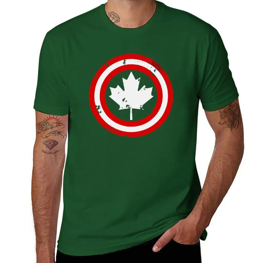 captain canada T-Shirt vintage plus sizes anime clothes blacks slim fit t shirts for men