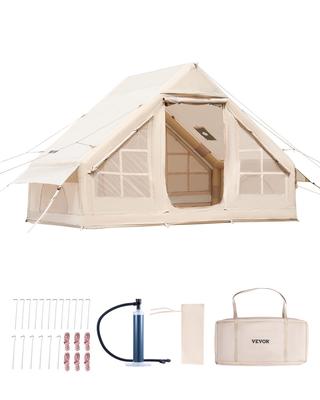 VEVOR Inflatable Tents for Camping, 3-5 Person Easy Setup Blow Up Tent with Hand Pump