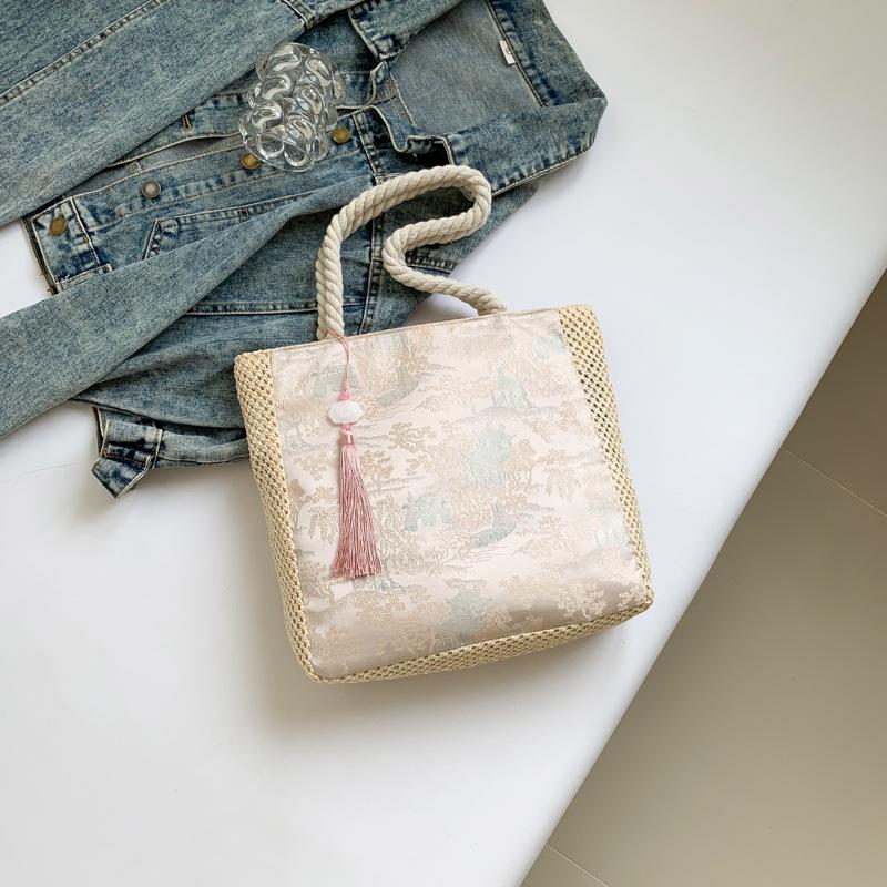 Fashionable One-shoulder Cross-span Bag New Commuter Bag Beautiful Summer Texture Simple Large Capacity Tote Commuter Bag