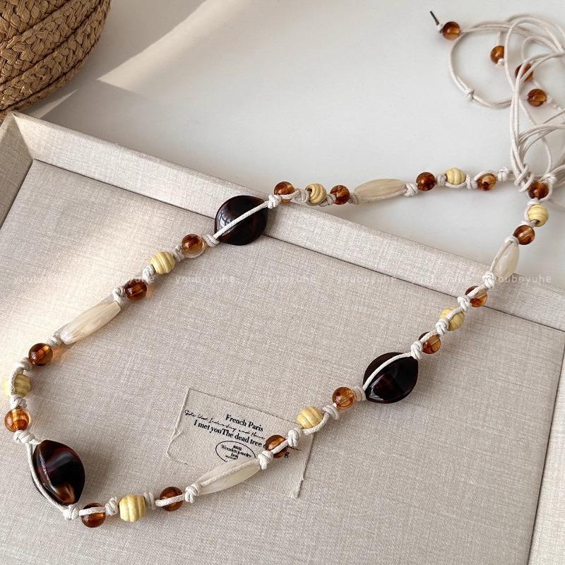 Bohemian Ethnic Style Wooden Beads Irregular Square Wooden Beads Waist Chain Fashion Belt Fashion Design Jewelry Women
