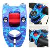LUNJE 31.8 35x35mm Aluminum Alloy Bicycle Bar Stem Hollow Cycling Short Handlebar StemPurple Blue