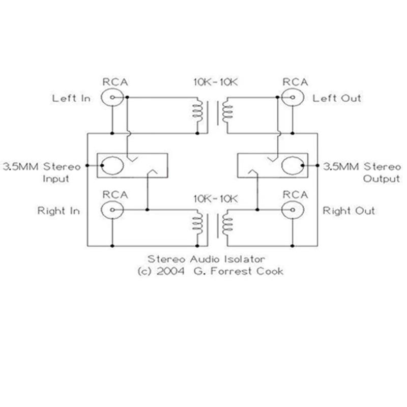 Professional Stereo Sound Noise Filter with 3.5mm and Wiring Terminals For Enhances Signal Clarities