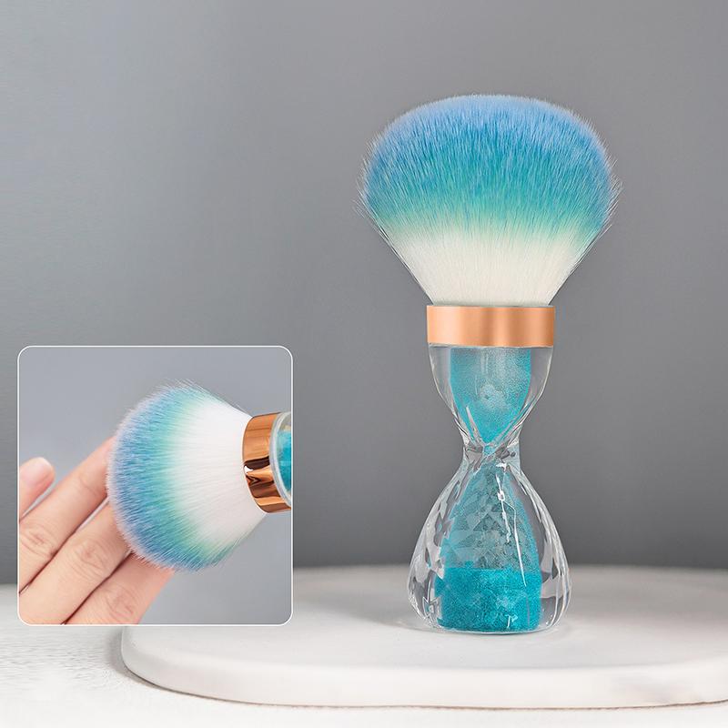 1Pcs Professionals Nails Art Brush Hourglass Style Dust Cleaning Make Up Brush Manicure Accessories Equipment Tools