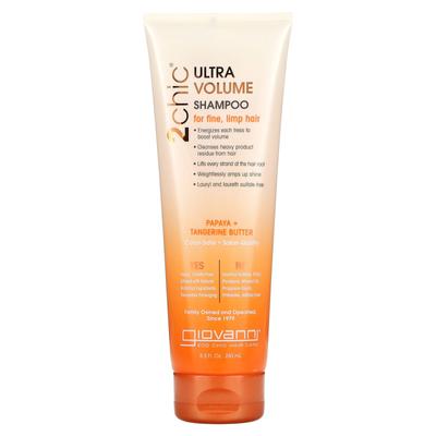 2chic, Ultra-Volume Shampoo, for Fine and Weak Hair, Papaya + Tangerine Butter, 8.5 Fl Oz (250 Ml)