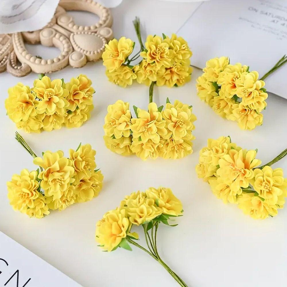 6 Heads Silk Hydrangea Bouquet DIY Fake Plants Artificial Carnation Bouquet  Outdoor