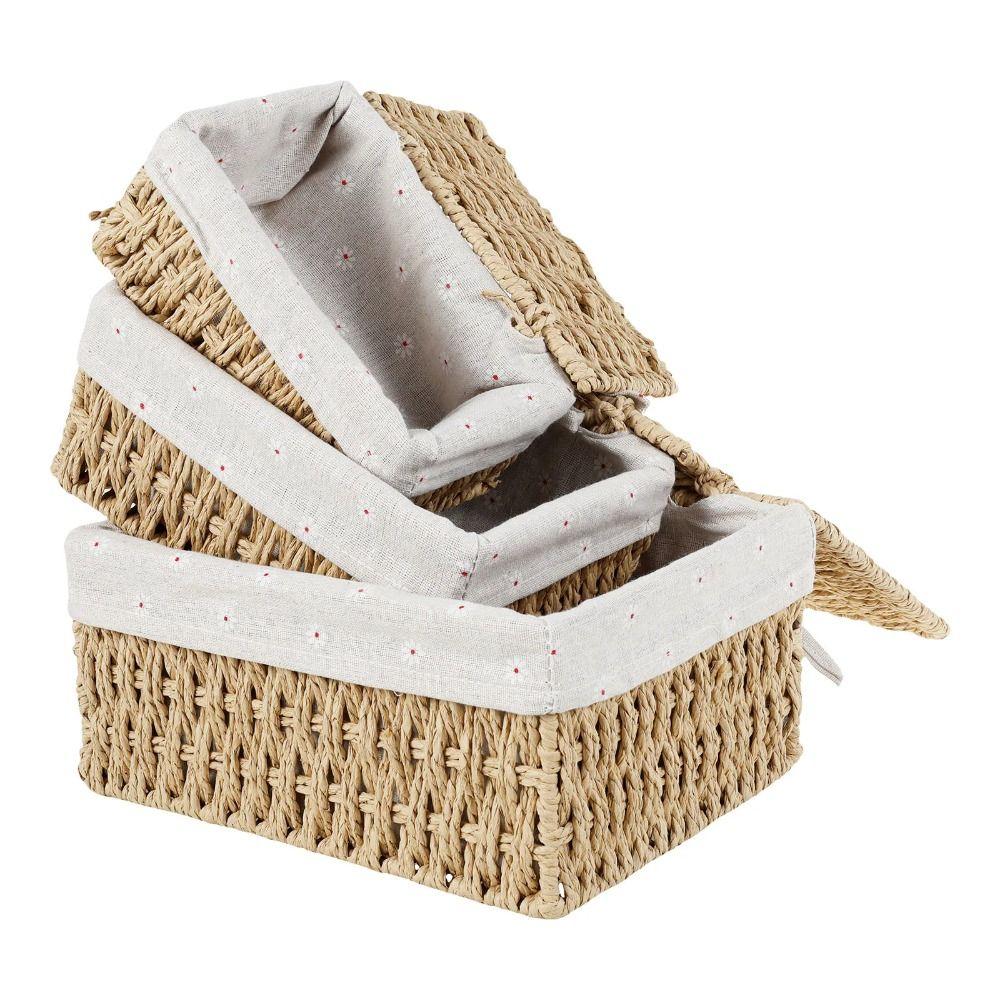 Household Laundry Hamper Bohemia Decorative Bins Universal Wicker Storage Baskets Kitchen Supplies