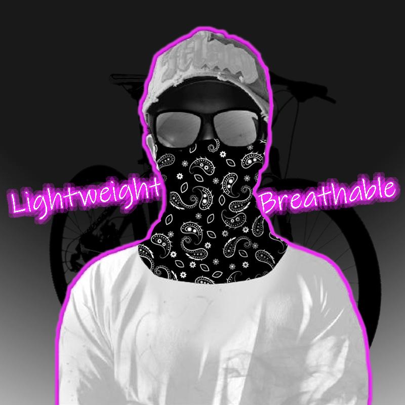 Men Summer Bandana Neck Wrap UV Protection Scarf Sunscreen Mask Print Cycling Sports Outdoor