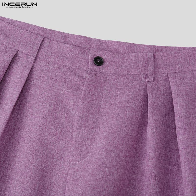 INCERUN 2PCS Men Long Sleeve Irregular Cropped Blazer and Long Pants Casual Loose Sets