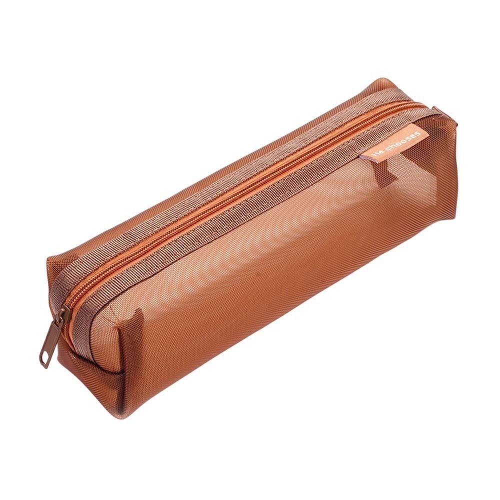 

Lipstick Bag Transparent Pencile Bag Candy Color Mini Mesh Coin Purse Outdoor помаранчевий