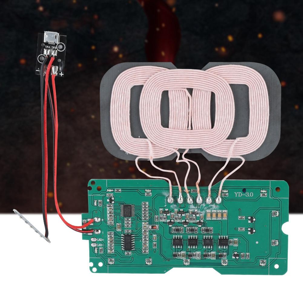 QI Standard  DIY Module  DIY QI Standard 3 Coil Wireless Charging Transmitter Module Circuit Board Coil