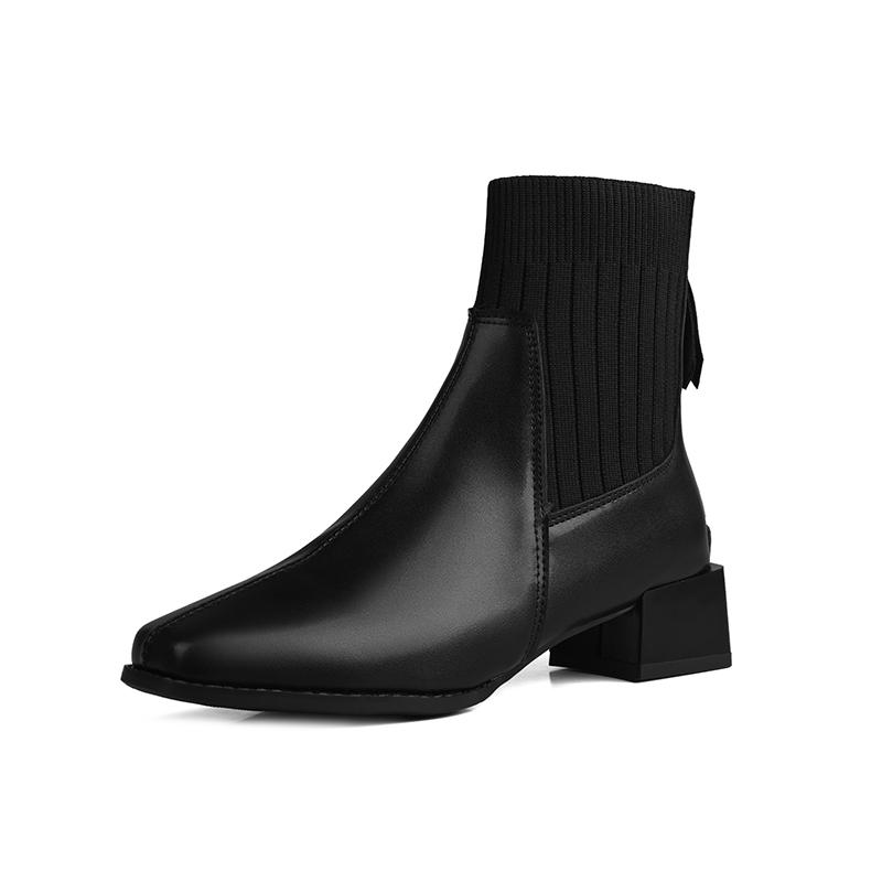 

Женские ботинки 2024 Новые весенне-осенние ботинки в британском стиле Тонкие и изящные женские ботинки Остроносые Тонкая молния Телесные туфли для женщин 41 чёрный