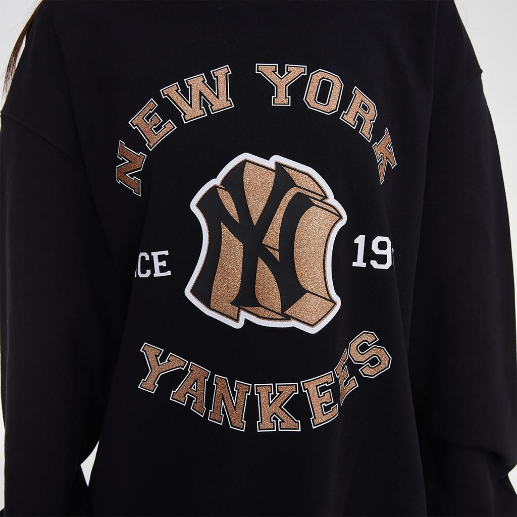 MLB Sweatshirts Unisex Black Crew Neck Moderate Regular 3AMTV1034-50BKS