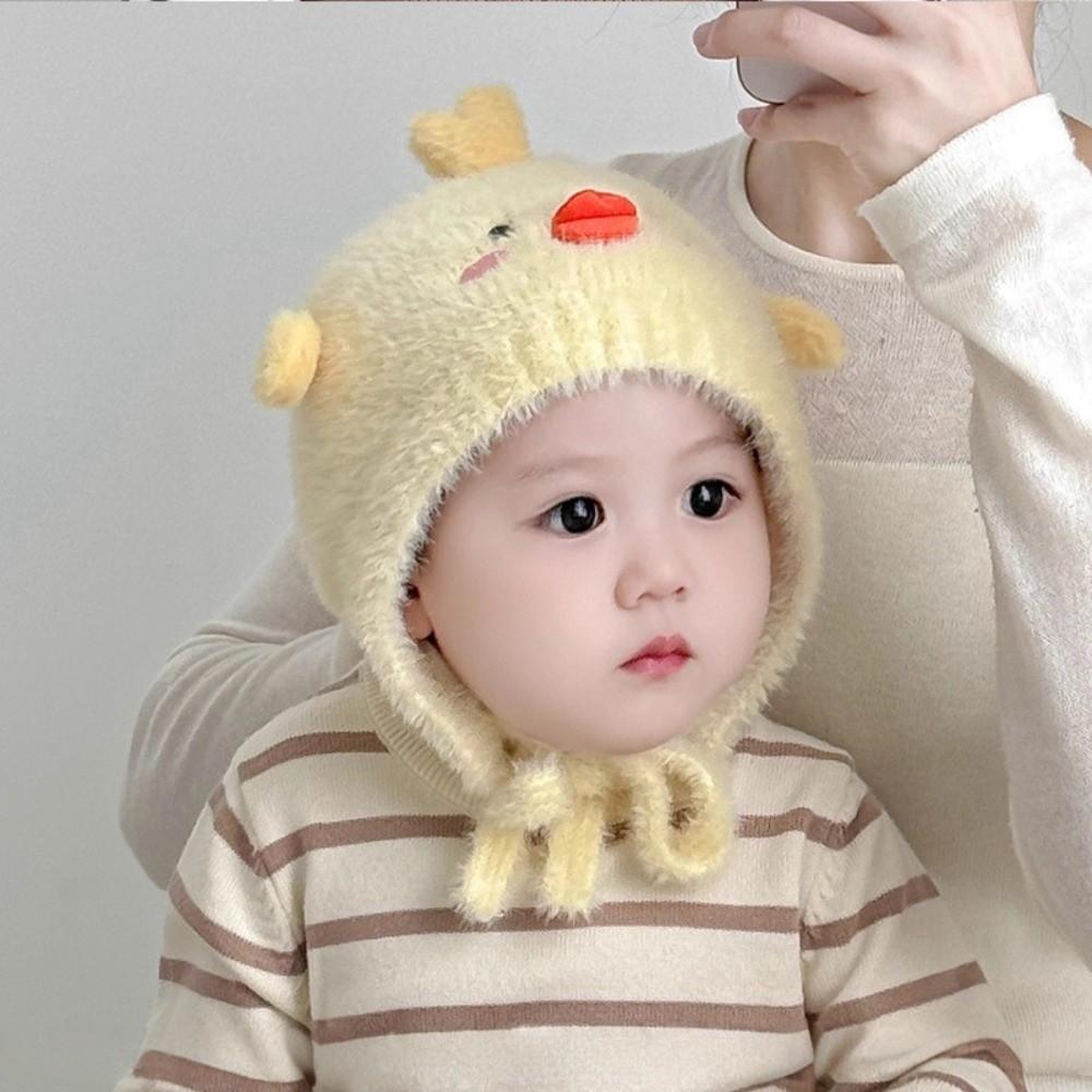 Thickened Children Knitted Hat Cartoon Animal Beanies Hat Cute Winter Baby Hats  for Kids