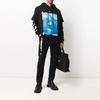 Off-White Ss21 Mona Lisa Print Doppellagiger Hoodie Herren Oberteile Schwarz OMBB051R21FLE0011001