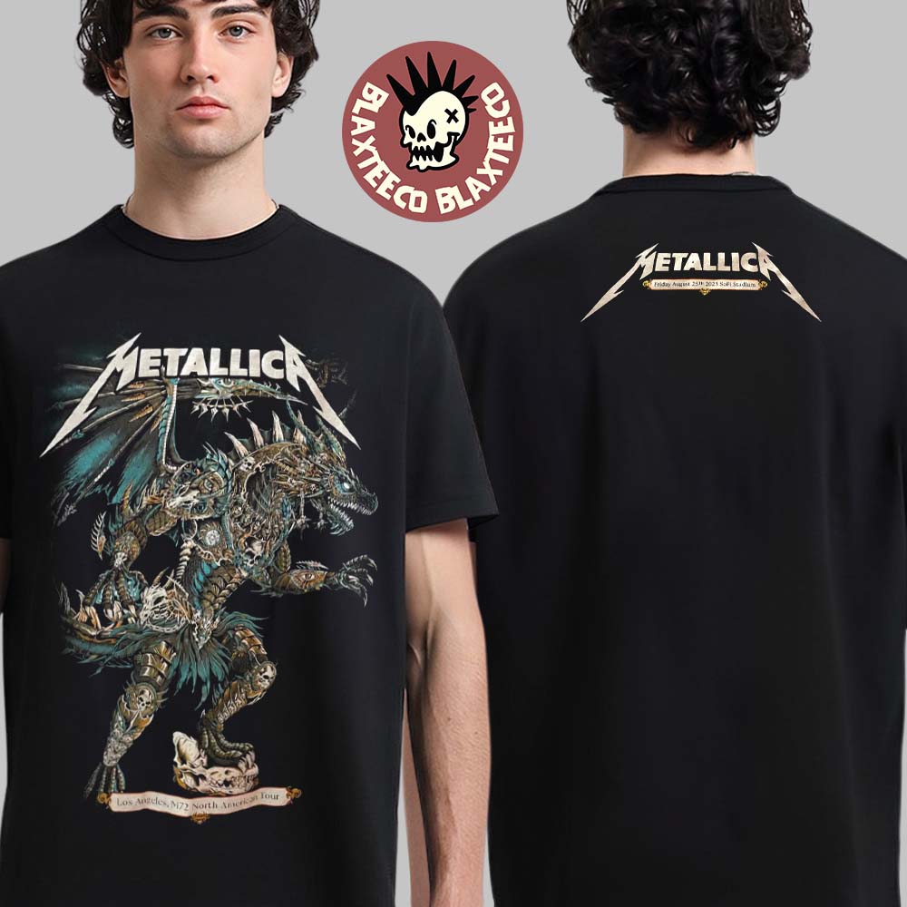 

Metallica World Tour Returns in Europe 2026 Schedule Tour Dates Two Sided Unisex T Shirt Men Women Oversized Cotton Short Sleeves XL