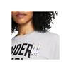 Under Armour Letter Round Neck Short Sleeve T-Shirt Women Tops Modern-Gray 1383046-011