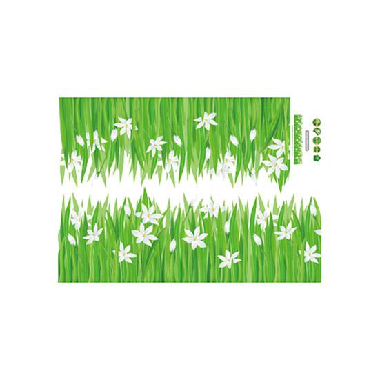 Gras Schmetterling Blumen Fußleiste Sockelleiste PVC Wandaufkleber Zimmer Kinderzimmer Dekor