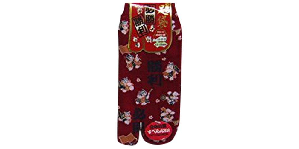 Iyashi Tabi Japanese Set of Exam Boy Pattern (Iyashi) Women's Socks, Pattern, Color-Selected, 4, Charm, Victory/Victory