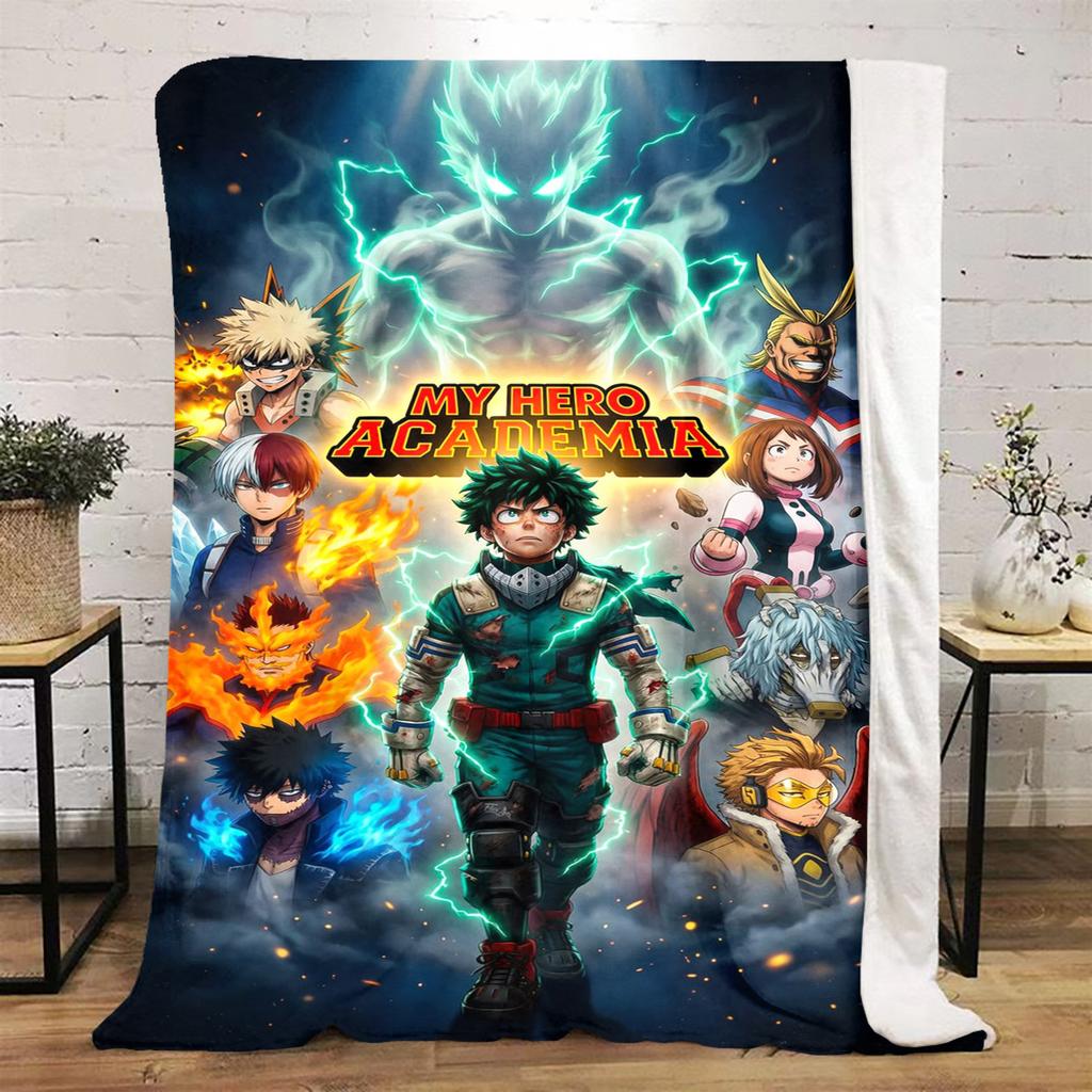 Hero Academia Anime Blanket Soft Comfortable All Seasons Suitable Sofa Office Nap Travel Festive Gift
