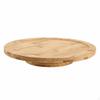 Wooden Rotating Tray Round LowProfile Bamboo for Hosts, Home Cooks,