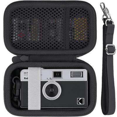 (Case Only) Storage Case for Kodak EKTAR H35/H35N/ULTRA F9/M35/M38 Film Cameras with Shoulder Strap, Black - Khanka