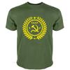 Tshirt Unisex Summer Top Tees Soviet Union USSR Communist Tshirts Unisex Russia Cotton CCCP Emblem Badge Unisex Tshirt