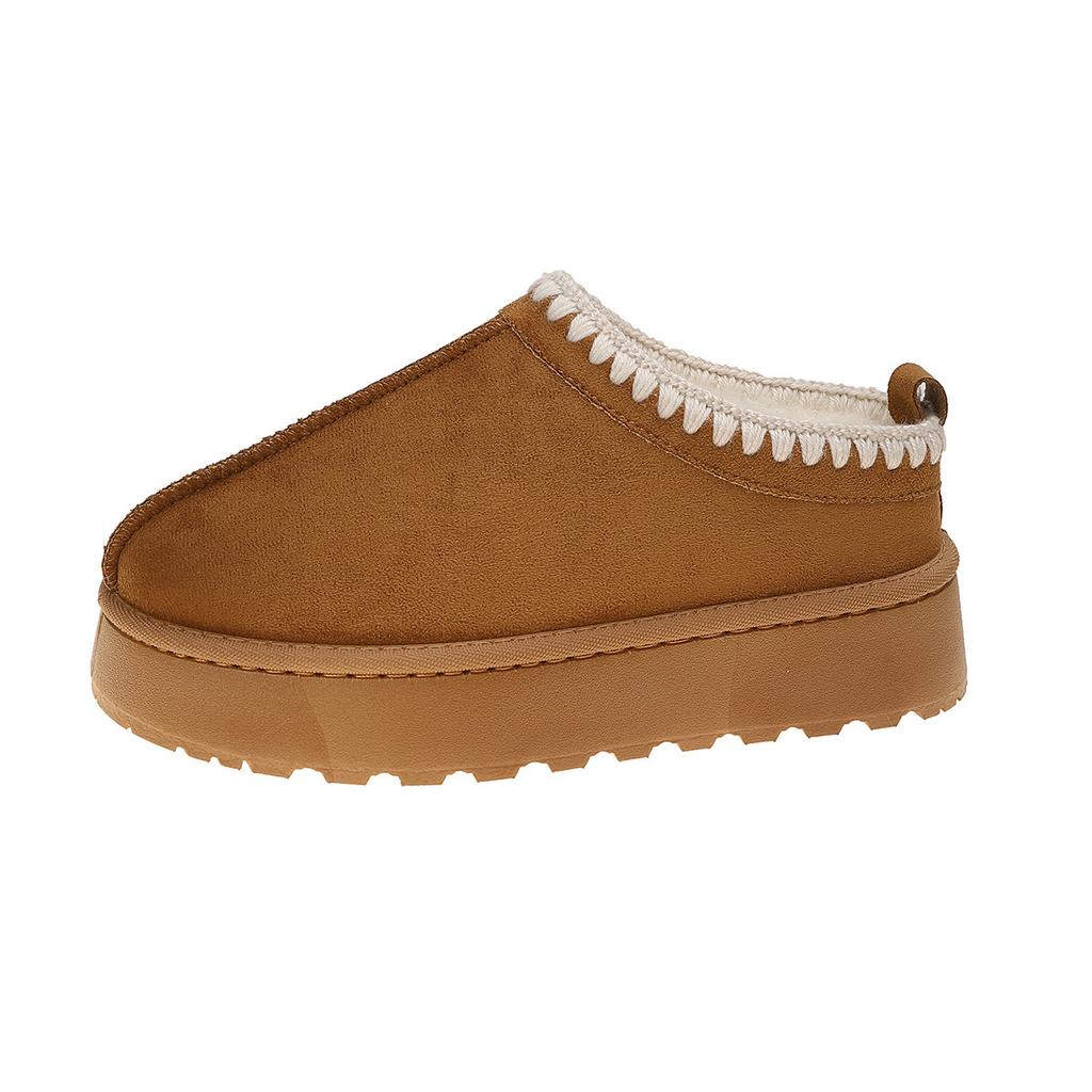 Thick-Soled Snow Boots Women'S Winter Cotton Shoes Casual Short Women'S Boots Thickened One-Pedal Thick-Soled Snow Boots