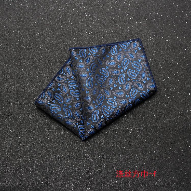 Men'S Banquet Guests Wedding Groom Suit Dress Pocket Towel British Retro Cashew Flower Striped Square Towel