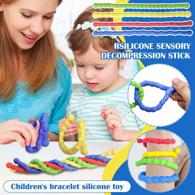Novelty Gadget Textured Sensory Bracelets Colorful Fidgets For Student Pressure Release Creative Sensory Activity