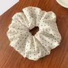 Elegant Elastic Hair Scrunchies With Dot French Design Ponytail Holder Women's Fashion Hairpiece For Sports Daily Use