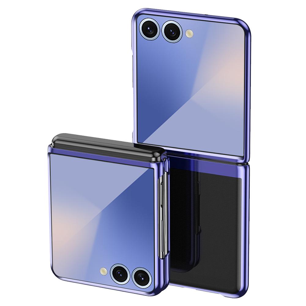 

Для Samsung Galaxy Z Flip7 5G Чехол Прозрачный ПК Гальваническое покрытие Жесткая накладка для телефона Purple