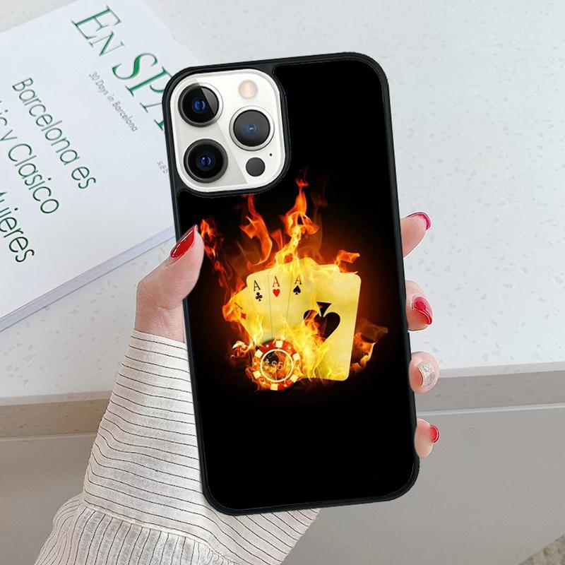Poker Casino Art Pattern Phone Case Cover For iPhone 17 Air 15 16 16e 14 13 Pro Max Coque 12 11 Pro Max For Apple PLUS Fundas
