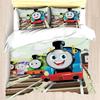 Cartoon Train Print Thomas Quilt Cover 3D Cute Decor Print Comfortable Bedding Set Teenager Children Soft Breathable Bedding