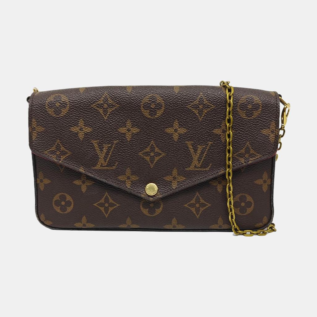 [Pre-Owned] Felicie Pochette Classic Monogram Coated Canvas And Leather Three-In-One Chain Bag - Good #F0Q87B