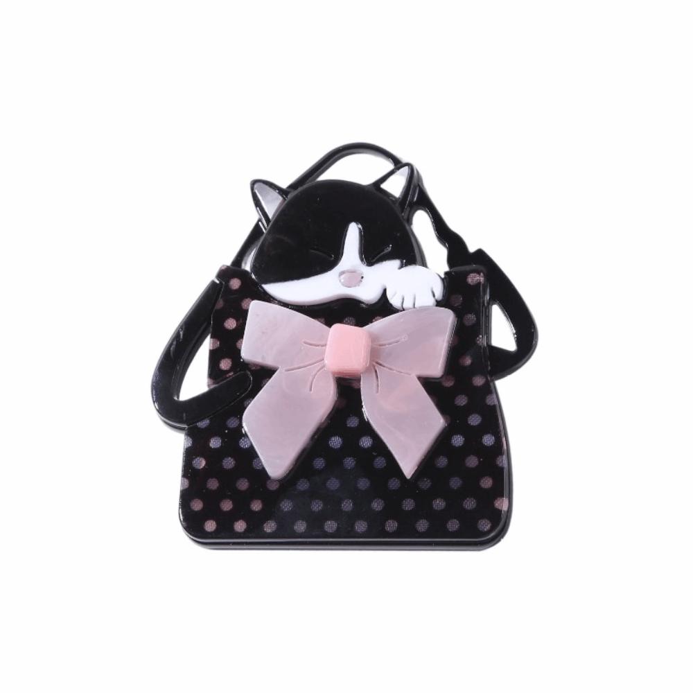 Acrylic Women Portrait Pin Cartoon Coat Badge Elegant Animal Brooches