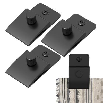 4 Pezzi Clip per Arazzo Clip in Metallo per Appendere Tappeti con Viti Facile Installazione Clip per Appendiabiti da Parete per Coperte Arazzi
