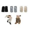 Fuzzy Leg Warmers Women Retro Shaggy Leg Warmers Winter Faux Fur Plush Calf Warmers Furry Shoe Cuff Covers for Dating Party Street Wear