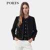 PORTS Women's Houndstooth Long Sleeve Short Jacket LT8J130NWB011