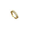 Real Gold Electroplated Open Ring, Women'S Fashion Personalized Ring, Index Finger Ring, The Same Simple And Cold Style