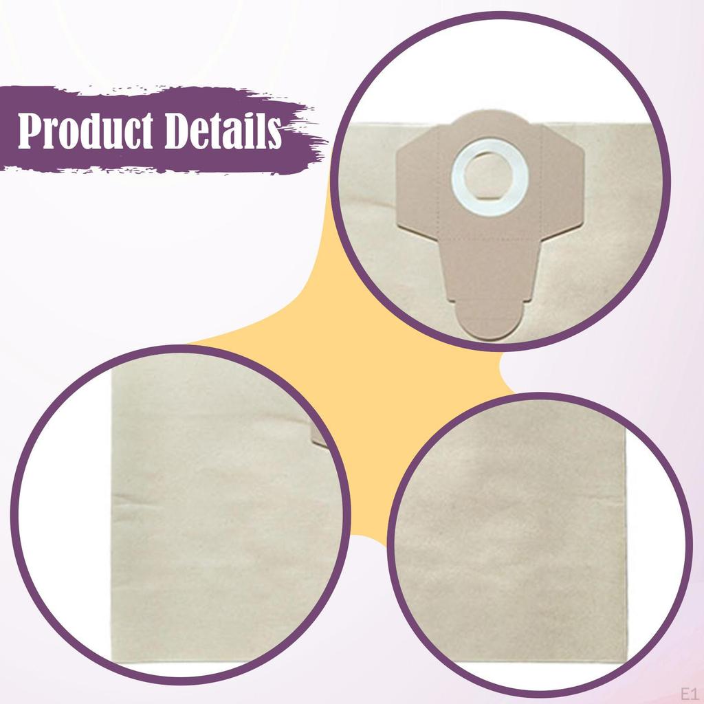 5x Vacuum Cleaner Bags,Wet and Dry Bags,Parts,Paper Easy Installation Replacement Dust