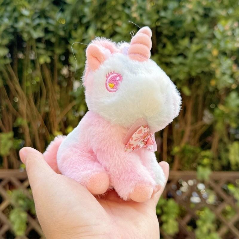 Unicorn Plush Keychain With Bow Decoration And Bright Colors For Kids And Collectors