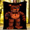 Five Nights At Freddy's Theme Printed Blanket - Perfect for Couch, Bed, Travel & Outdoor Use | Machine Washable, Cozy & Durable.