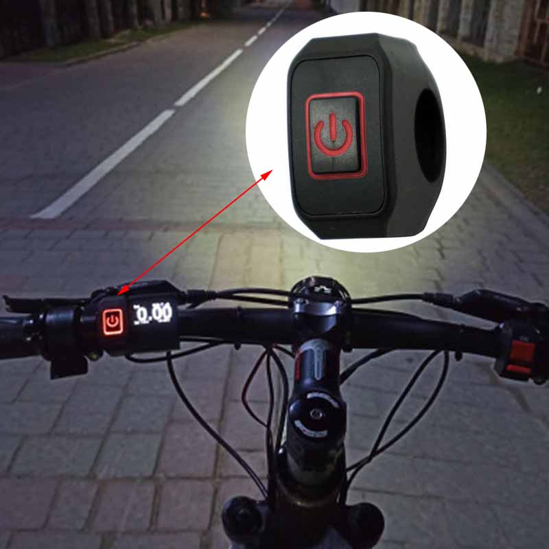 22MM Motorrad Schalterknopf Lenkerhalterung Wasserdicht Modifizierter Schalter Scheinwerfer Hupe Steuerung EIN/AUS mit LED-Anzeigelampe