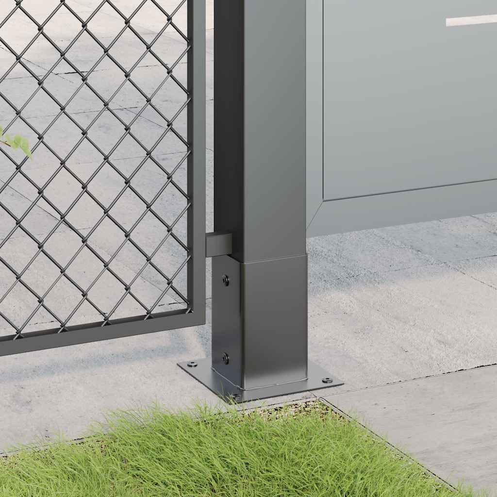 vidaXL Pfostenträger Quadrat 4 Stk. 91x91 mm Pulverbeschichteter Stahl