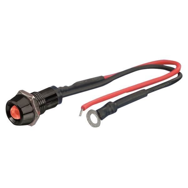 LED de contrôle - FOLIA TEC - réflecteur rouge fire - diamètre 10mm - 1 pièce