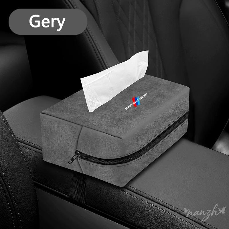 For BMW Performance X1 X3 X4 X5 E46 E90 F20 E39 F10 M1 M2 M3 Car Suede Tissue Bag Auto Seat Back Tissue Box Interior Accessories HX9