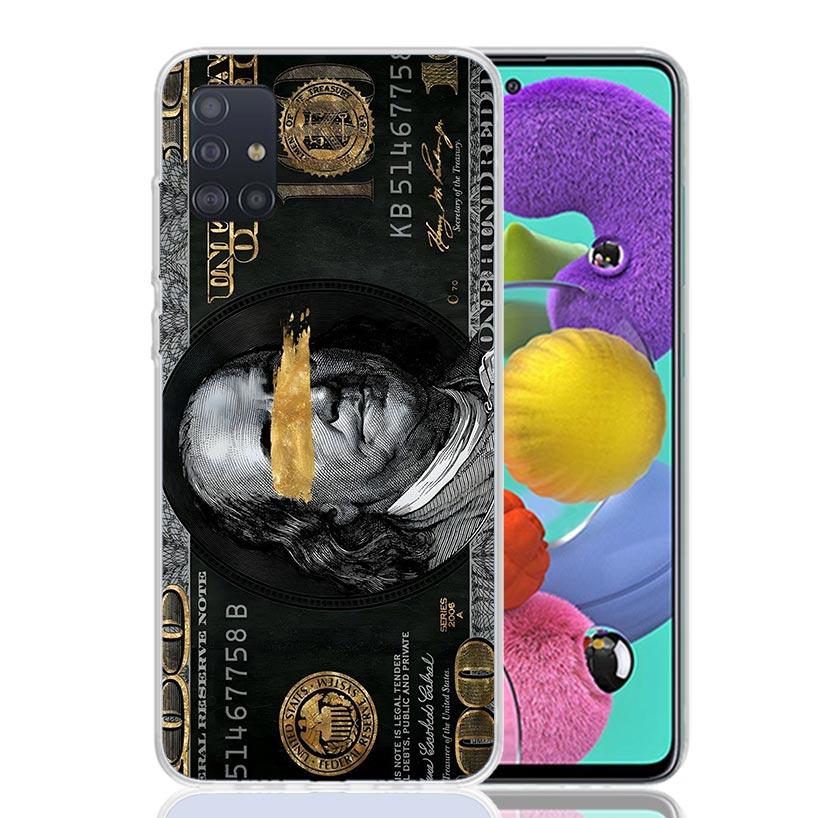 Banknote Dollar Cash Money Phone Case For Samsung Galaxy A52 A32 A22 A12 A02S A50S A30S A51 A31 AA71 Note 20 Ultra 10 S10 Plus G