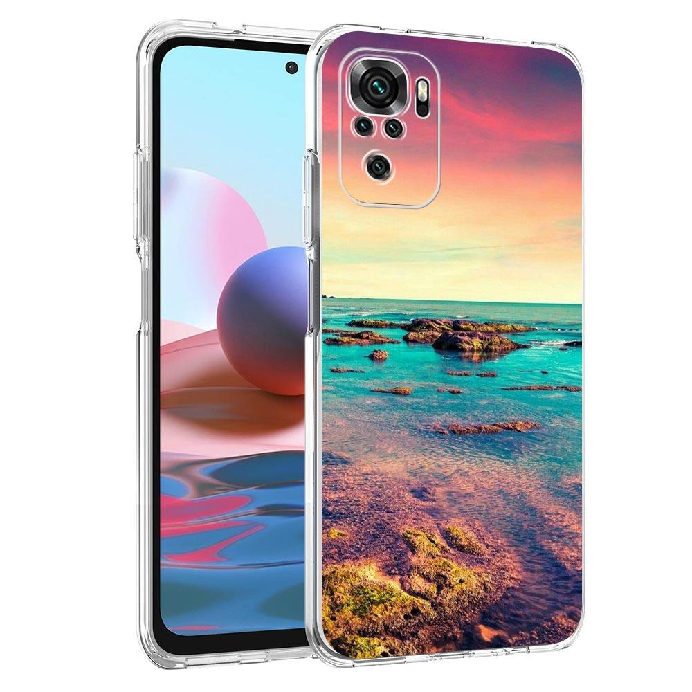 Sea blue Sky beach Clear Phone Case For Xiaomi Redmi Note 12 5G 9S 9 8 10 11 Pro+ 9T 8T 10C 9C 9A 7 Pro Soft Silicone Back Cover